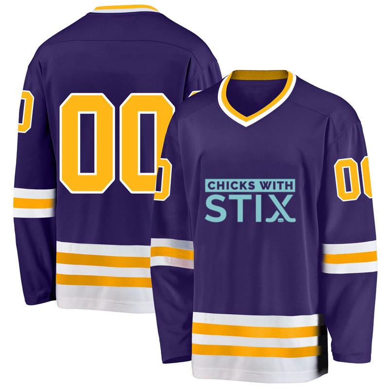 Chicks With Stix Quote Cut Out Hockey Jersey