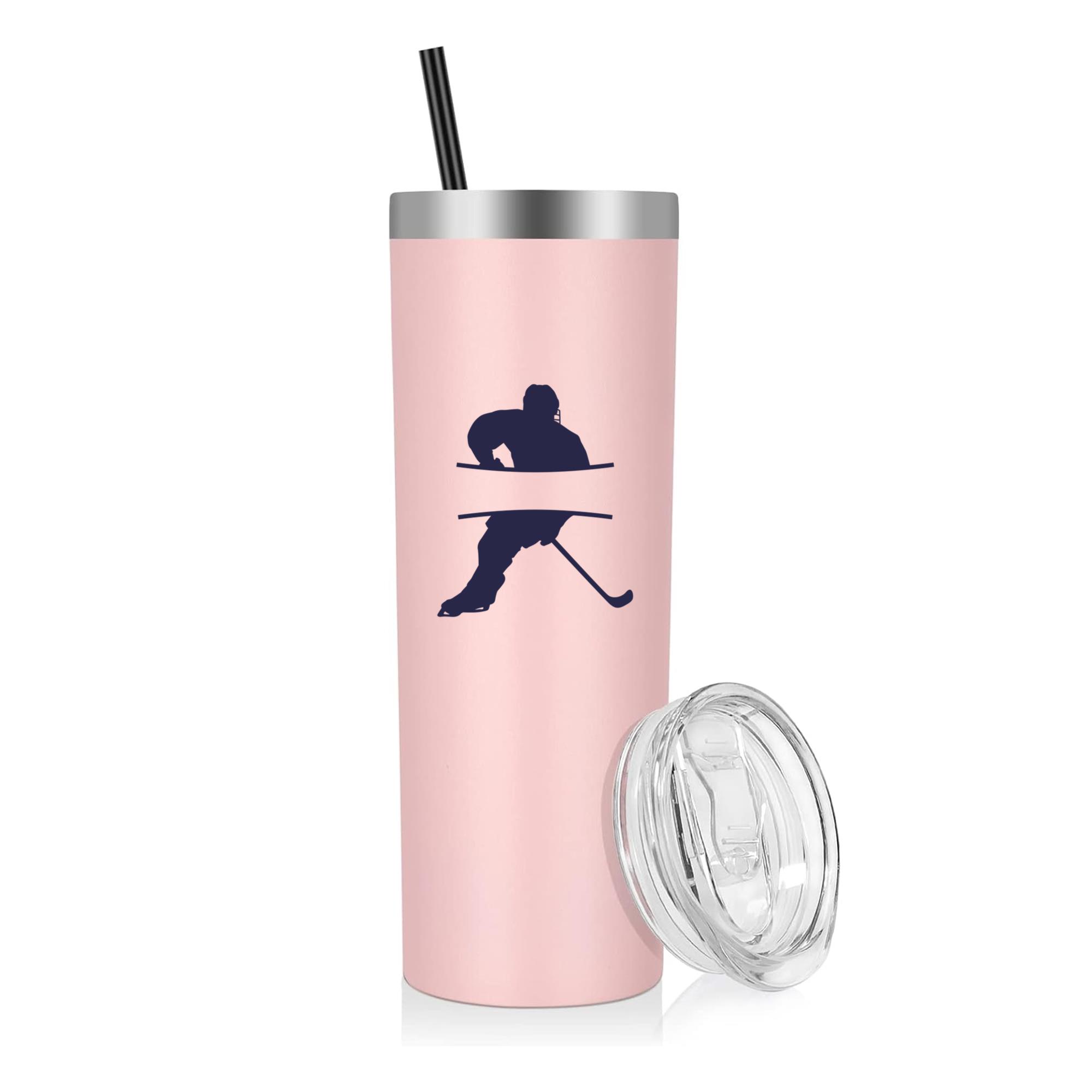 Hockey Player Label Silhouette 20oz Stainless Steel Tumbler