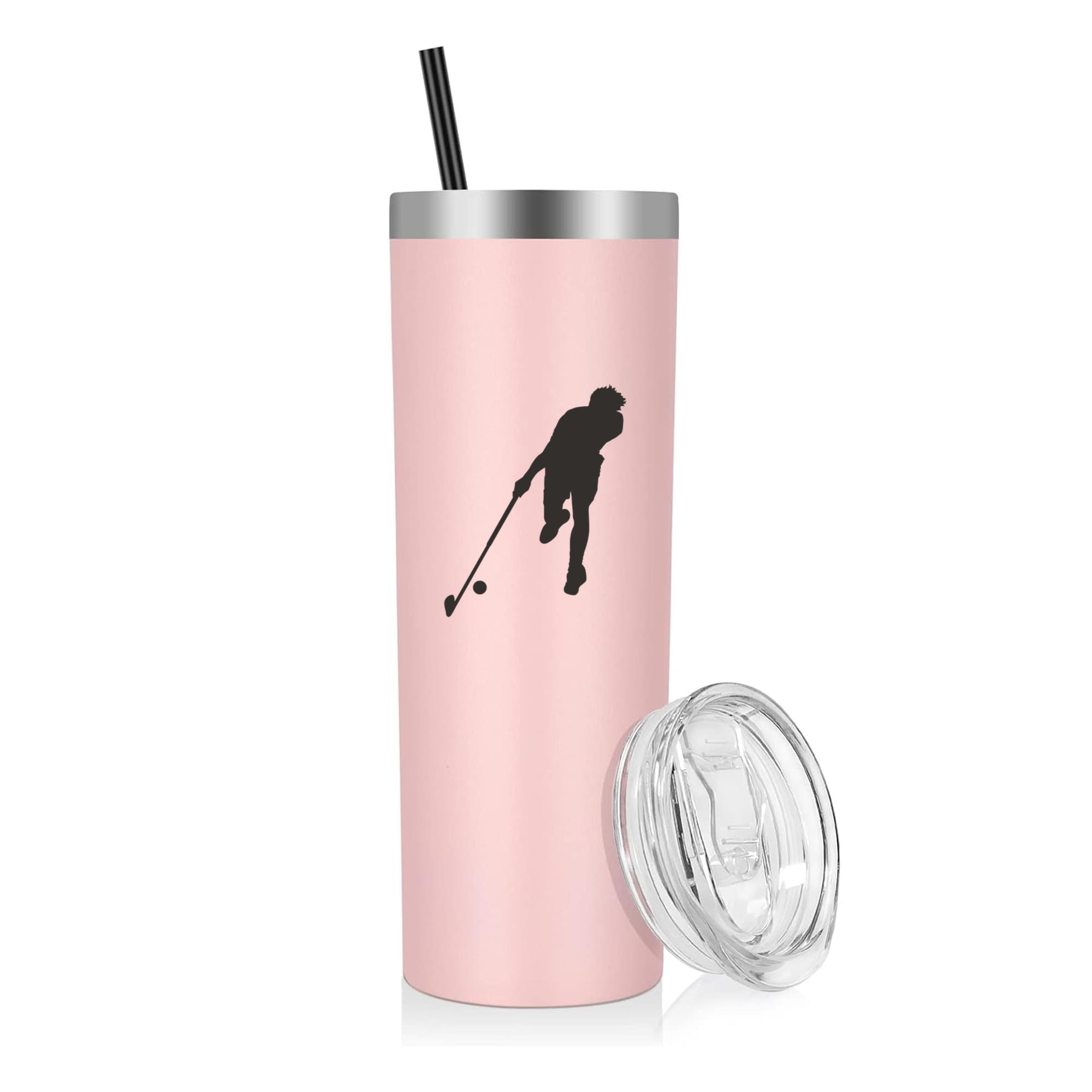 Hockey Player Reaching For The Ball 20oz Stainless Steel Tumbler