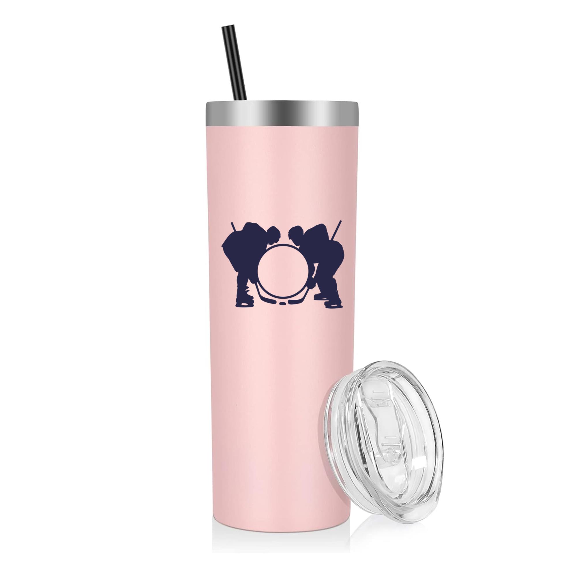 Hockey Players Label Silhouette 20oz Stainless Steel Tumbler