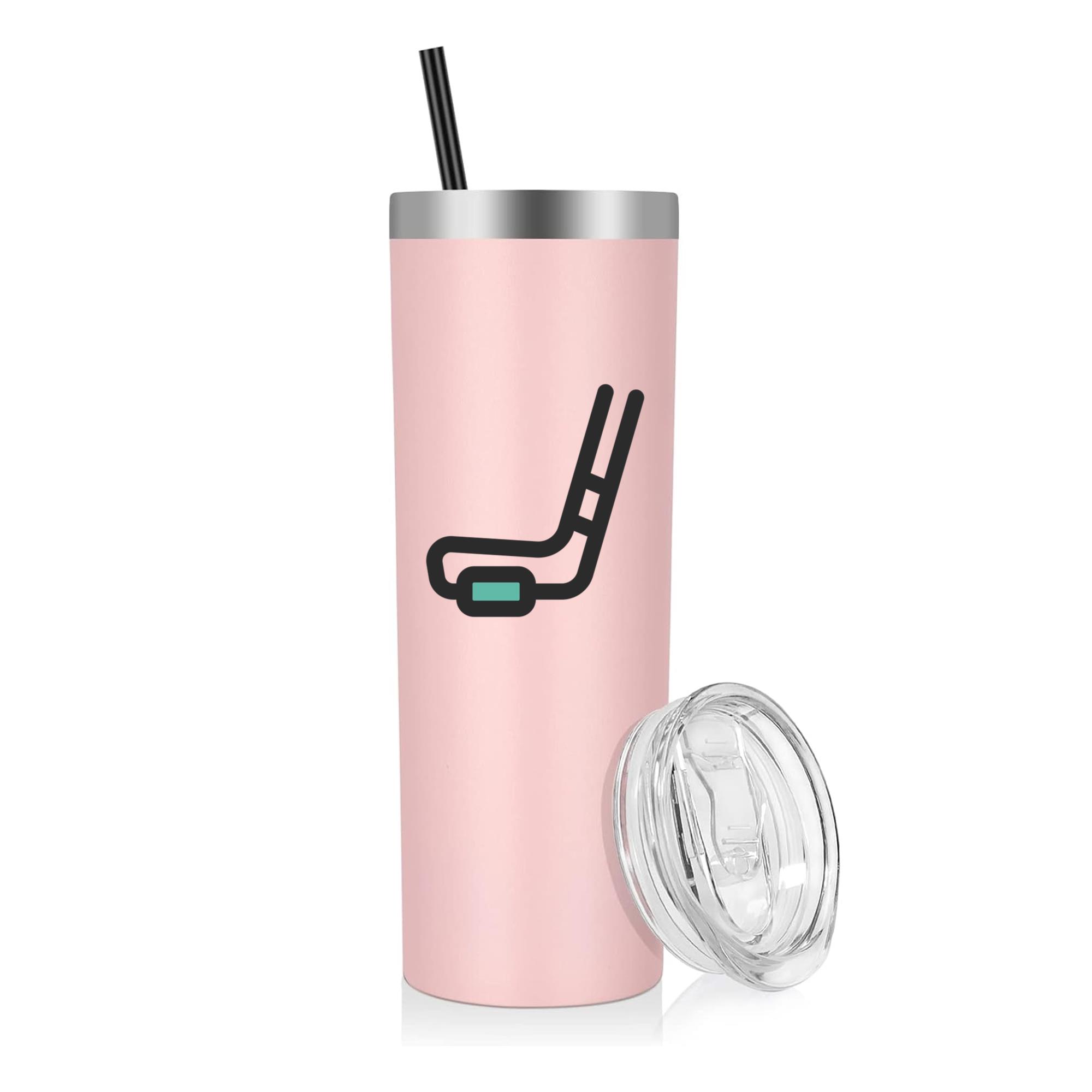 Hockey Stick And Puck Icon 20oz Stainless Steel Tumbler