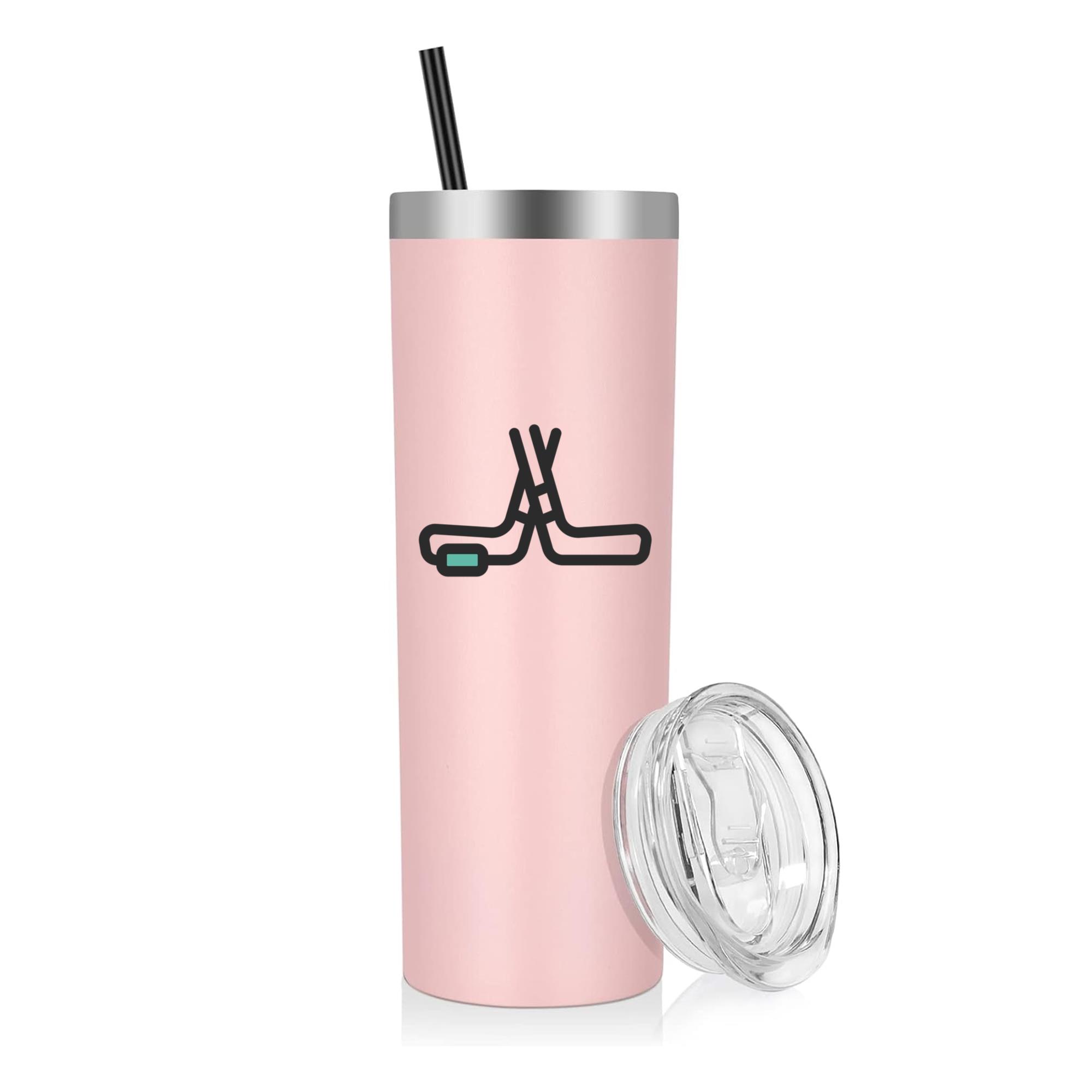 Hockey Sticks And Puck Icon 20oz Stainless Steel Tumbler