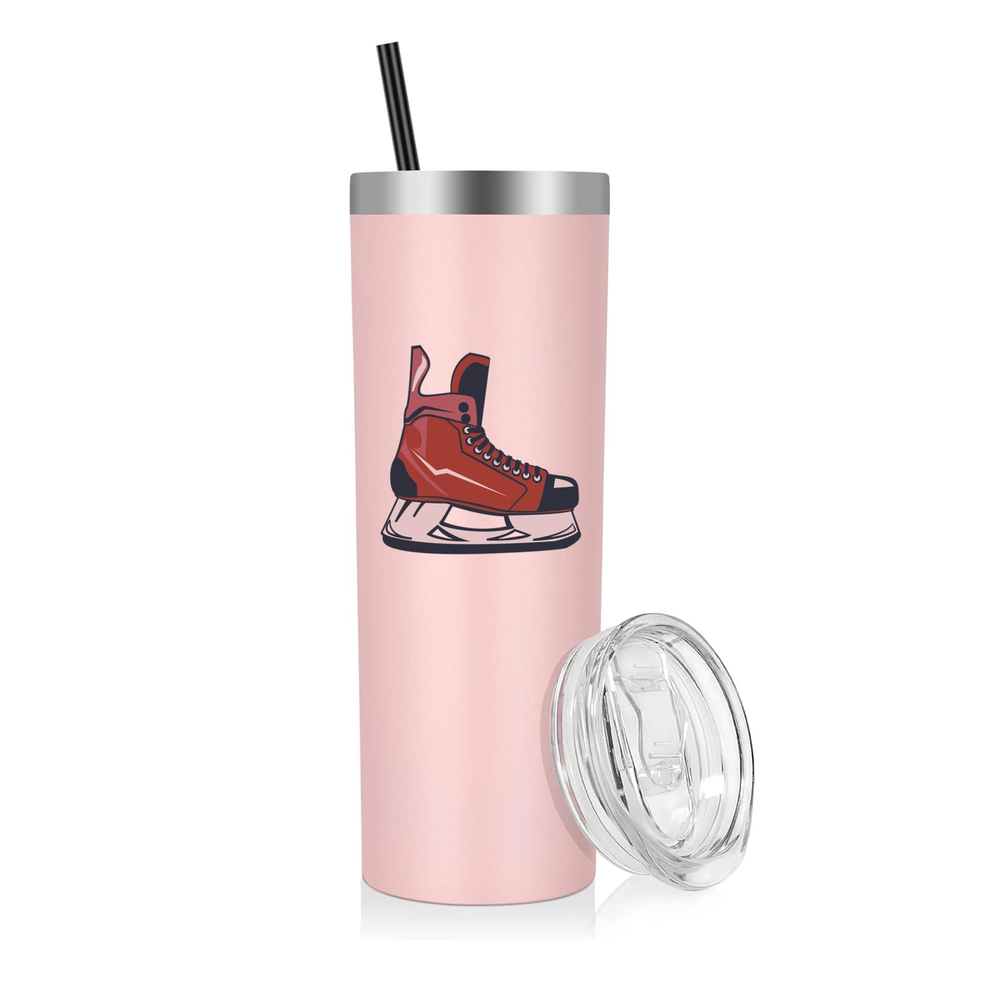 Ice Hockey Skate Illustration 20oz Stainless Steel Tumbler