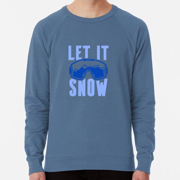 Let It Snow Ski Goggles Badge Loose Fit Sweatshirt