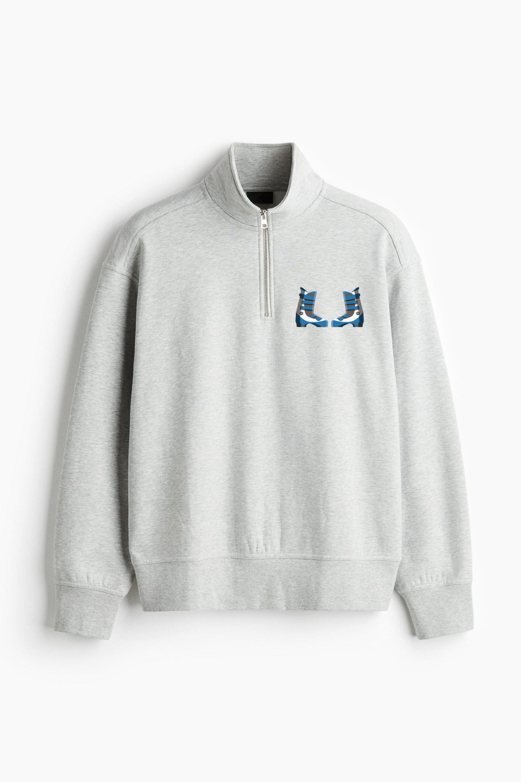 Ski Boots Icon Loose-Fit Sweatshirt Collar Jacket