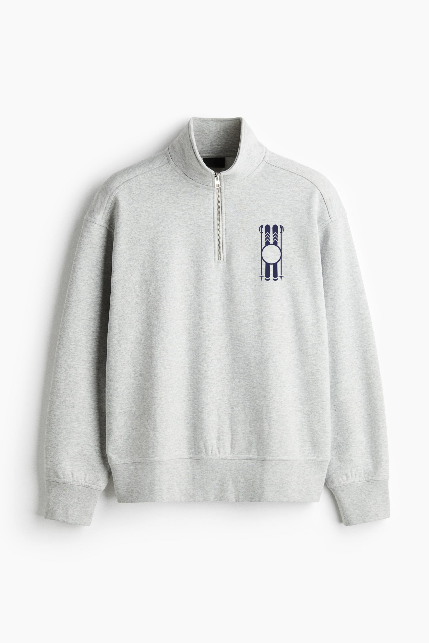 Ski Customizable Monogram Loose-Fit Sweatshirt Collar Jacket